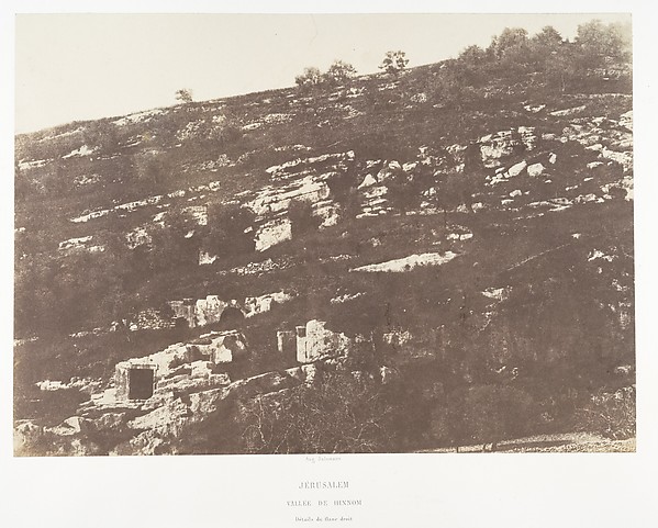 Jérusalem, Vallée de Hinnom, Détails du flanc droit, 1