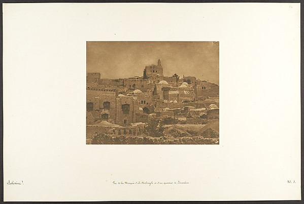 Vue de la Mosquée d'El-Melouyeh et d'un quartier de Jérusalem