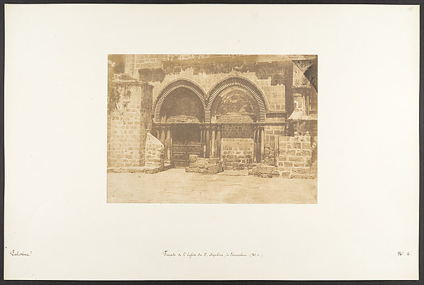 Façade de l'Eglise du St. Sépulcre, à Jérusalem (No. 1)