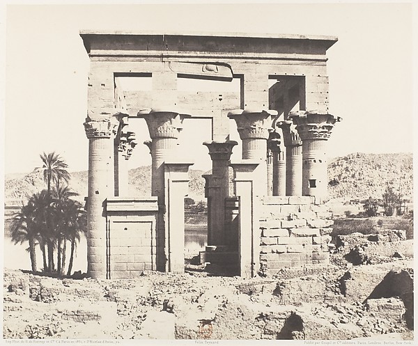 Ile de Fîleh (Philæ), Édifice de l'Est - Façade Occidentale - Vue du Point E