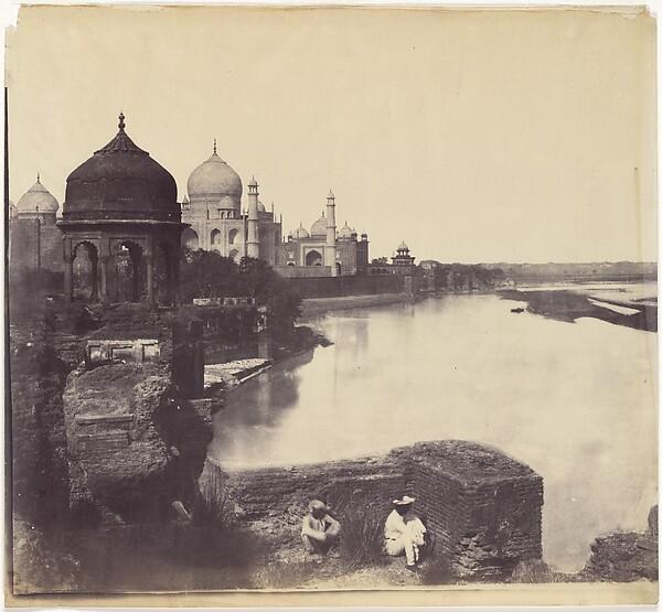 [The Taj Mahal from the Banks of the Yamuna River]
