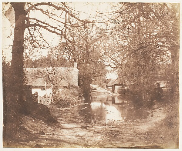 [View of a House in the Woods, with a Waterlogged Road]