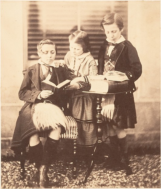 [Colin and Horatio Ross Reading with Jessie Macrae]