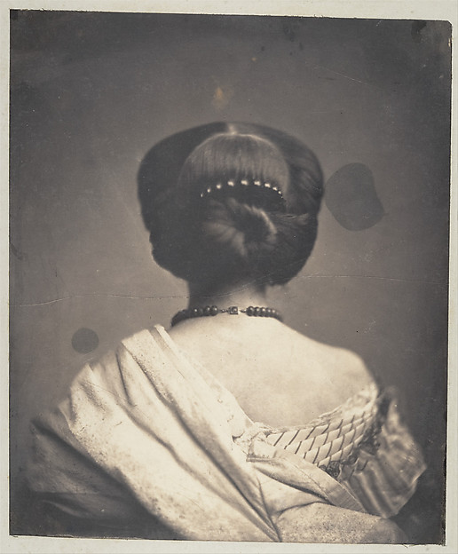 Onésipe Aguado de las Marismas.[Woman seen from the back]. ca. 1862. Salted paper print from glass negative