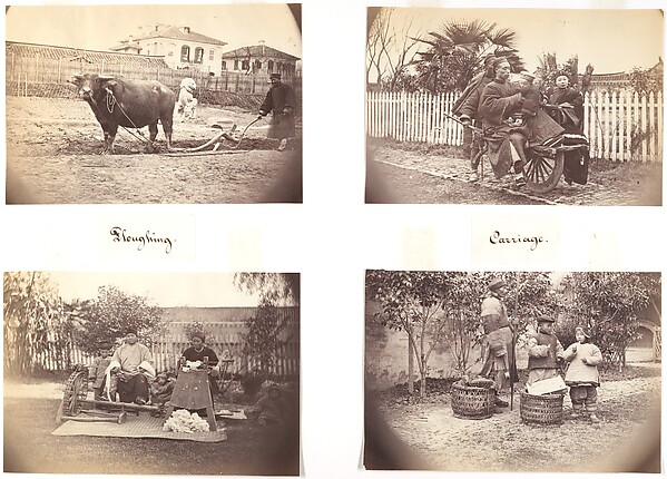Ploughing; Carriage; Cotton Spinning; Selling Sweets