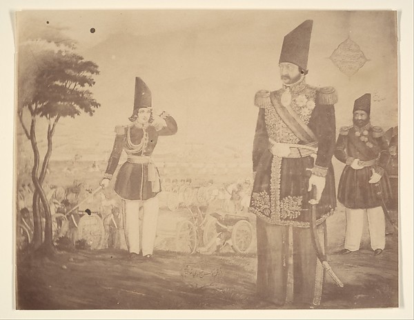 [A Persian revue in a painting that once belonged to Ardeshir Mirza, uncle of the king.]