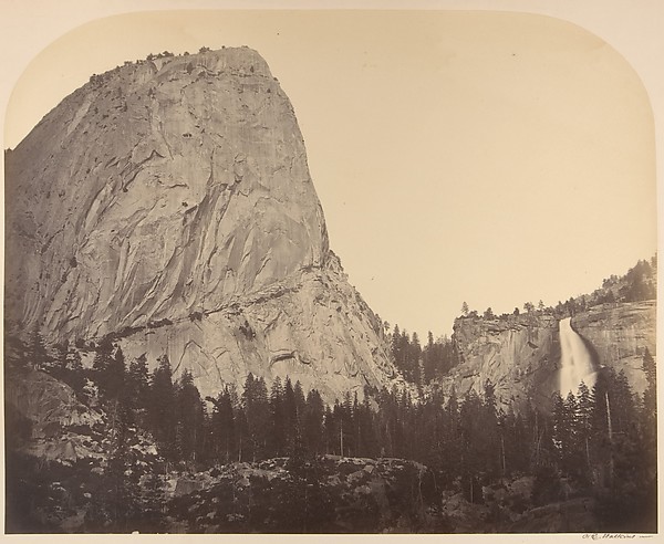 Mt. Broderick and Nevada Fall. Fall = 700 ft.