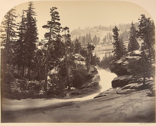 Cascade, Nevada Fall on Left,  View above Vernal Fall