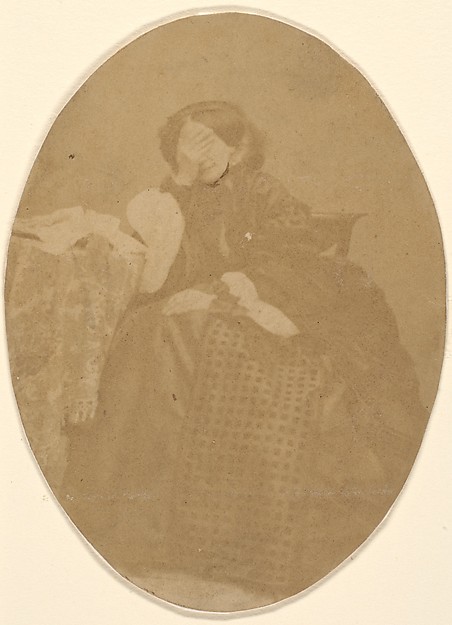 [La Comtesse at Table with Hand to Face]