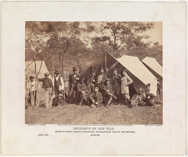 Group at Secret Service Department, Headquarters, Army of the Potomac, Antietam, October 1862