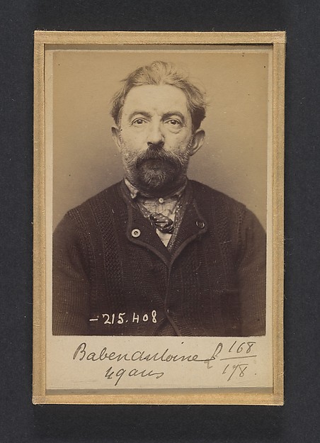 Baben. Hyppolyte, Antoine. 49 ans, né à St Sermain (Aveyron). Serrurier. Anarchiste. 9/3/94.