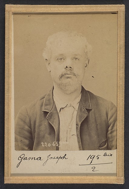 Gama. Joseph. 41 ans, né le 5/3/42 à Paris IXe. Graveur. Anarchiste. 6/7/94. by Alphonse Bertillon, The Metropolitan Museum of Art