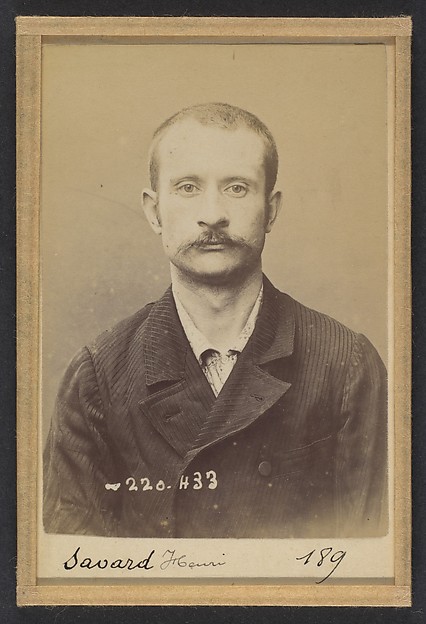 Saulnier. Alphonse, Joseph. 31 ans, né à Paris XXe. Tourneur sur bois. Anarchiste. 14/3/94.