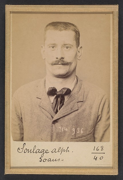 Soulage. Alphonse, Charles. 30 ans, né à Lyon. Menuisier. Anarchiste. 1/3/94.