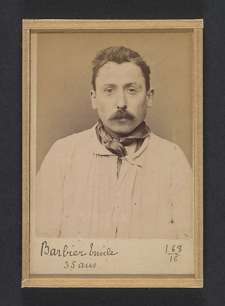 Barbier. Émile, Alphonse. 36 ans, né à Paris. Peintre en bâtiment. Anarchiste. 26/2/94.