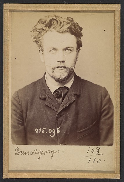 Brunet. Georges. 25 ans, né à Paris. Menuisier. Anarchiste. 4/2/94.