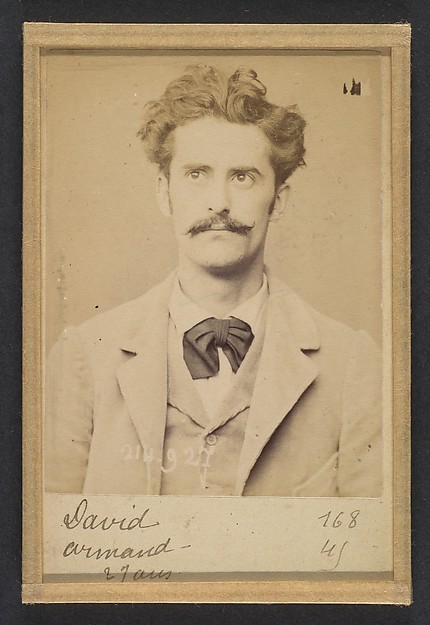 David. Armand, Auguste. 27 ans, né à Gien (Loiret). Faïencier. Anarchiste. 1/3/94.