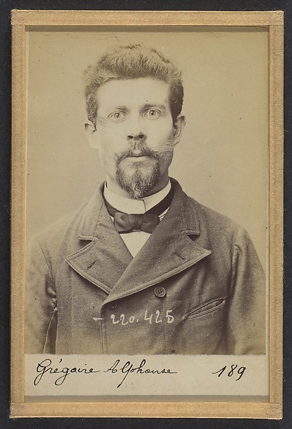 Grégoire. Alphonse. 27 ans, né à La Montagne (Loire-Inférieure). Mécanicien. Anarchiste. 2/7/94.