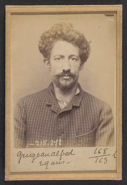 Grugeau. Alfred, Alphonse. 26 ans, né à Tours (Indre & Loire). Cordonnier. Anarchiste. 9/3/94.
