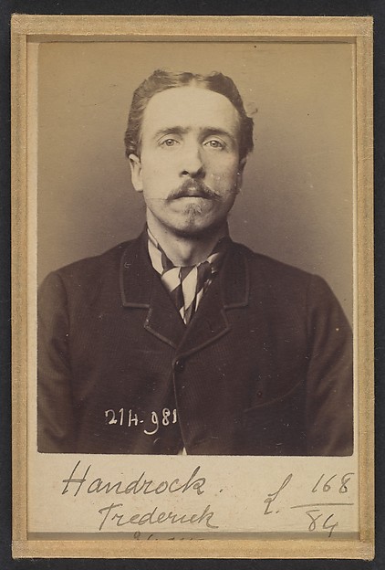 Handrock. Frédéric(k). Vilhem. 34 ans, né à Lyeck (Allemagne). Doreur sur bois. Anarchiste. 2/3/94. 