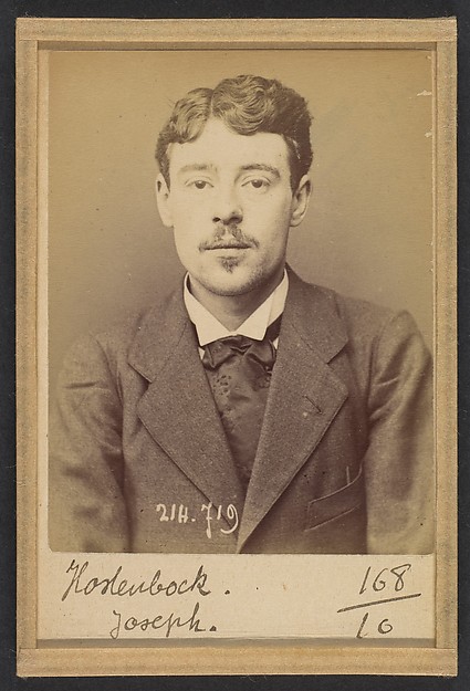 Hostenbock. Joseph, Louis. 22 ans, né à Bruxelles (Belgique). Coiffeur. Anarchiste. 26/2/94.