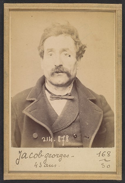 Jacob. Georges, Gustave. 43 ans, né à Paris XVIIe. Journalier. Anarchiste. 27/2/94.