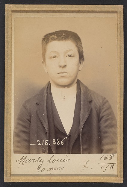 Marty. Louis. 20 ans, né à Lacanne (Tarn). Tailleur d'habits. Anarchiste. 9/3/94.