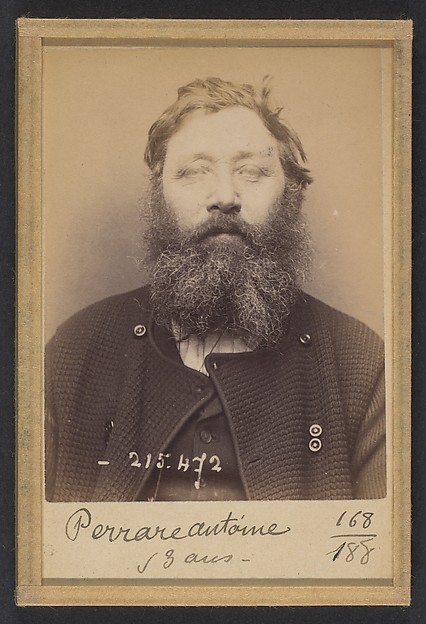 Perrare. Antoine. 53 ans, né à St Diaur (Rhône). Mécanicien. Anarchiste. 10/3/94. 
