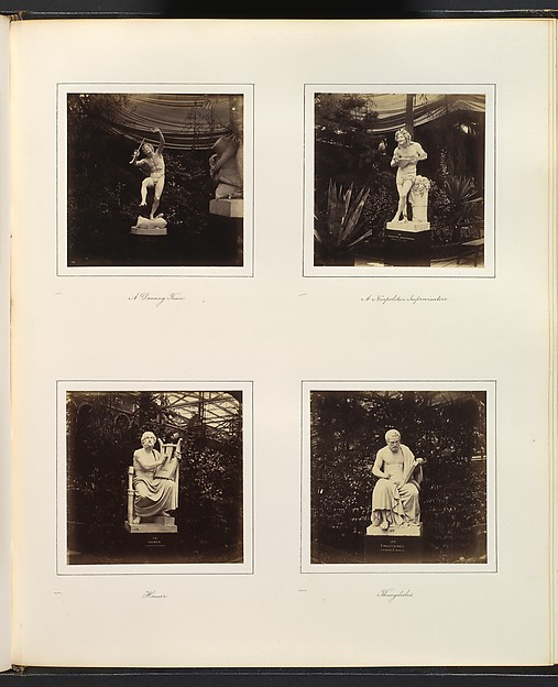 [Sculptures of a Dancing Faun, a Neapolitan Improvisatore, Homer, and Thucydides]