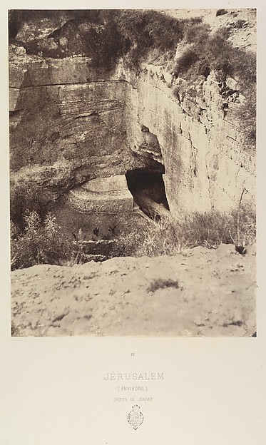 Jérusalem. (Environs) Grotte de Jérémie