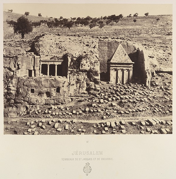 Jérusalem. Tombeaux de St Jacques et de Zacharie
