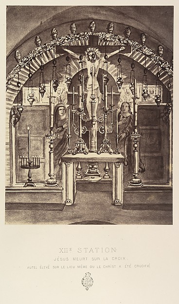 XIIe Station. Jésus meurt sur la croix. Autel élevé sur le lieu même ou le Christ a été crucifié