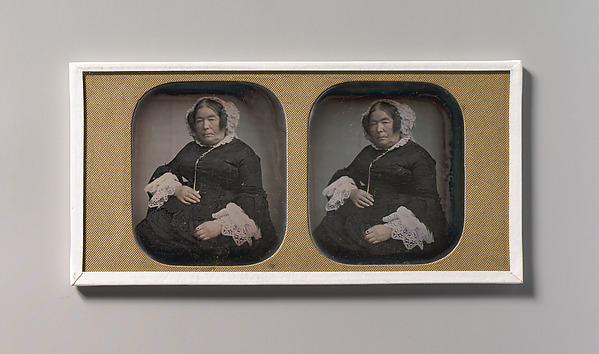 [Older Woman Wearing Flowered Bonnet]