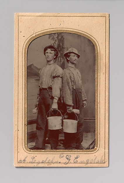 [Two Painters with Brushes and Buckets]