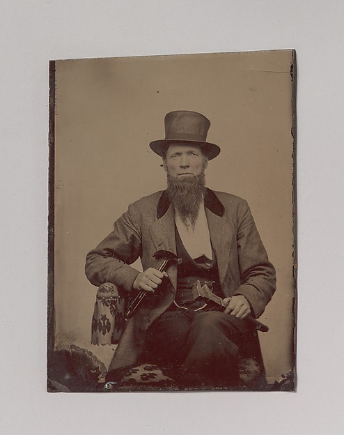 [Man in Top Hat Holding a Hammer and Wrench]