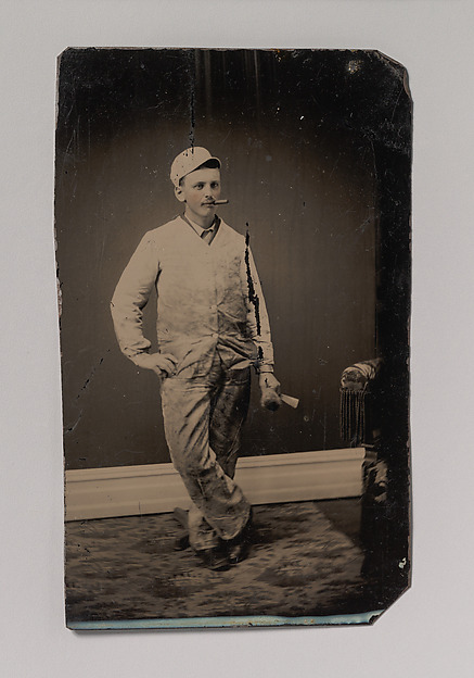 [Painter, Smoking a Cigar, Holding a Brush and Scraper]