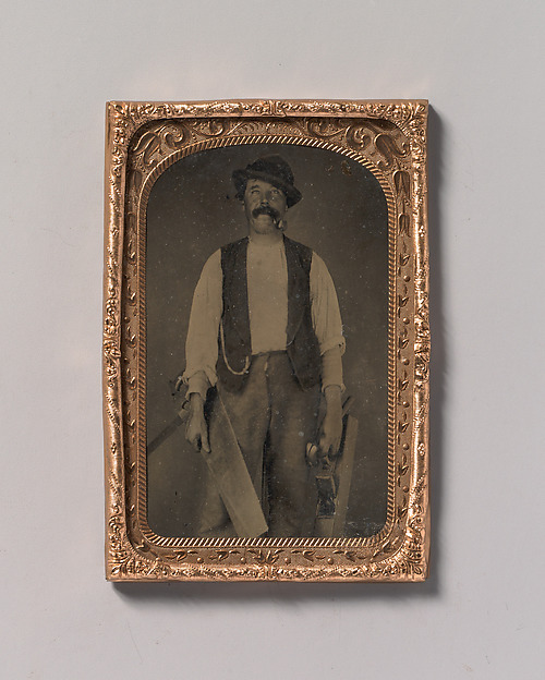 [Carpenter with Saw, Hammer, and Jointer]