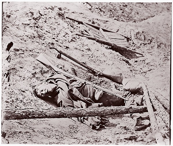 Dead Confederate Soldier at Fort Mahone, Petersburg