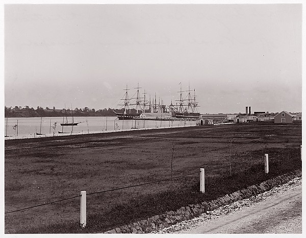Frigates "Santee" and "Constitution" off Naval Academy, Annapolis