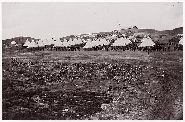 Camp of 34th Massachusetts Infantry near Fort Lyon, Virginia