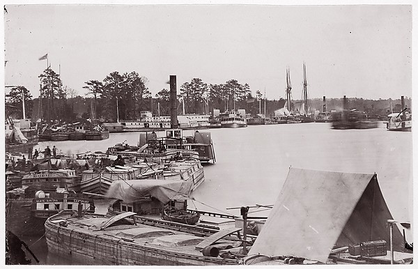 [Barges, Steamers, and Transports, White House Landing, Pamunkey River, Virginia]