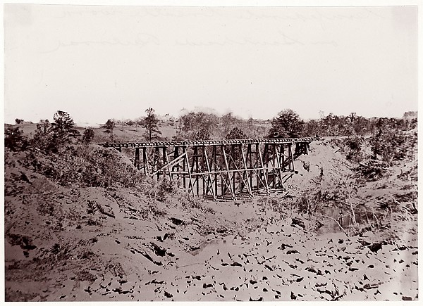 [Confederate Trestle Work on Southside Railroad, Virginia]