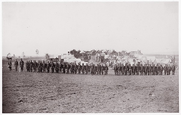 [Manuevers at Winter Quarters of Unidentified Union Army Regiment]