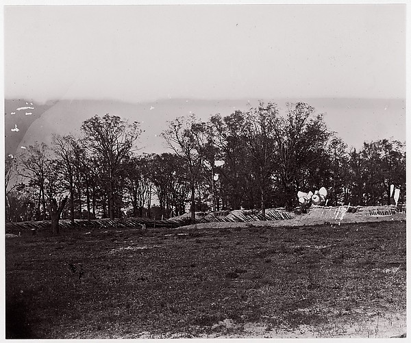 [Earthwork Fortifications at Edge of Forest]