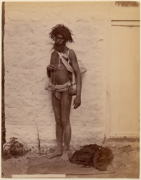 [Man in Loincloth with Strands of Beads]