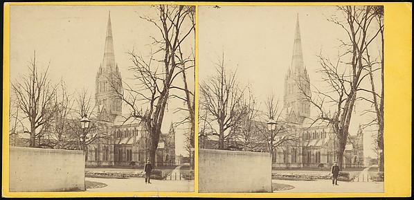 [Group of 17 Early Stereograph Views of British Churches]