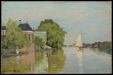 Houses on the Achterzaan, Claude Monet  French, Oil on canvas