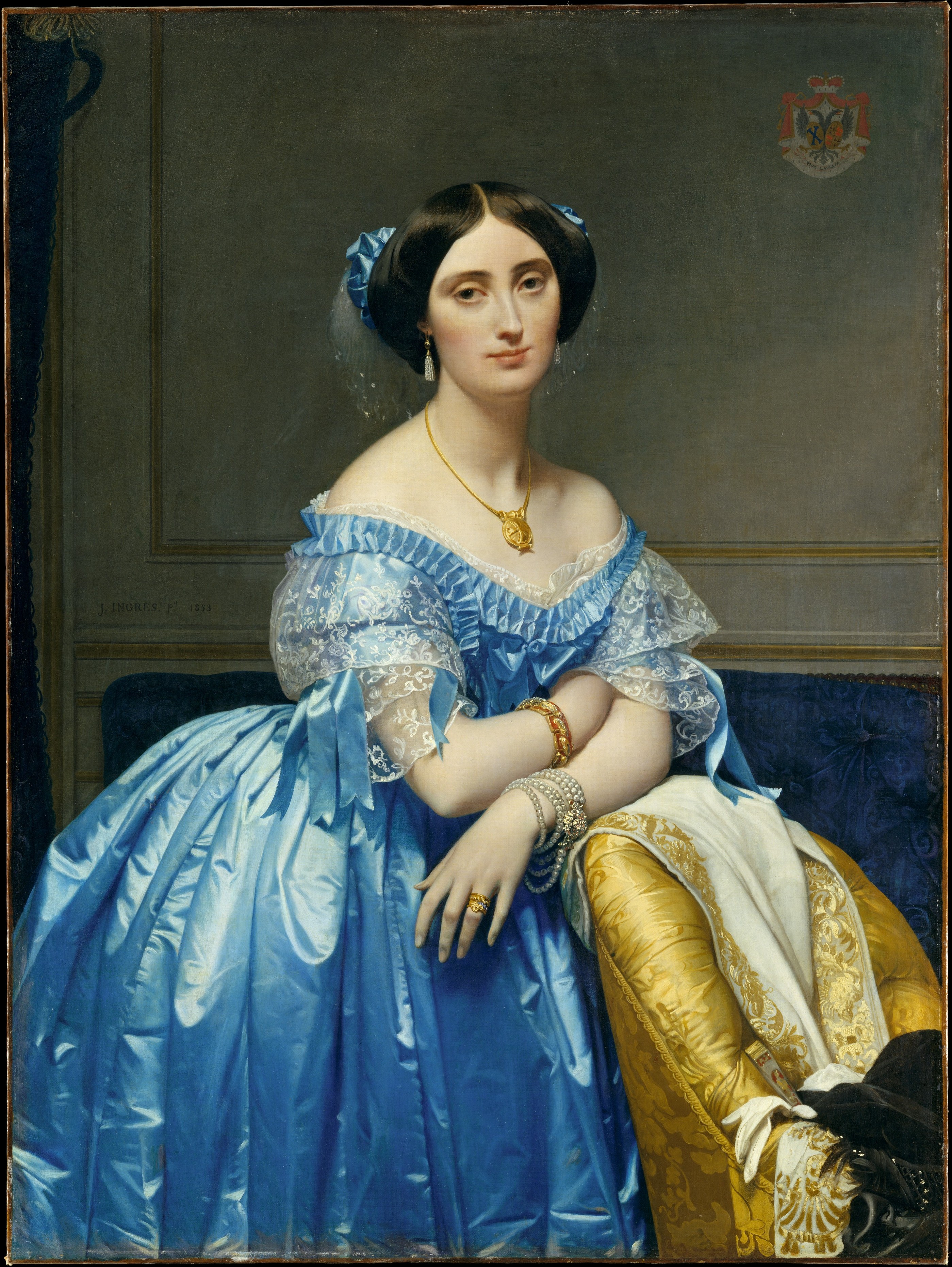 Risultati immagini per Dominique Ingres, ritratto di Joséphine-Éléonore-Marie-Pauline de Galard de Brassac de Béarn, principessa di Broglie1851–53