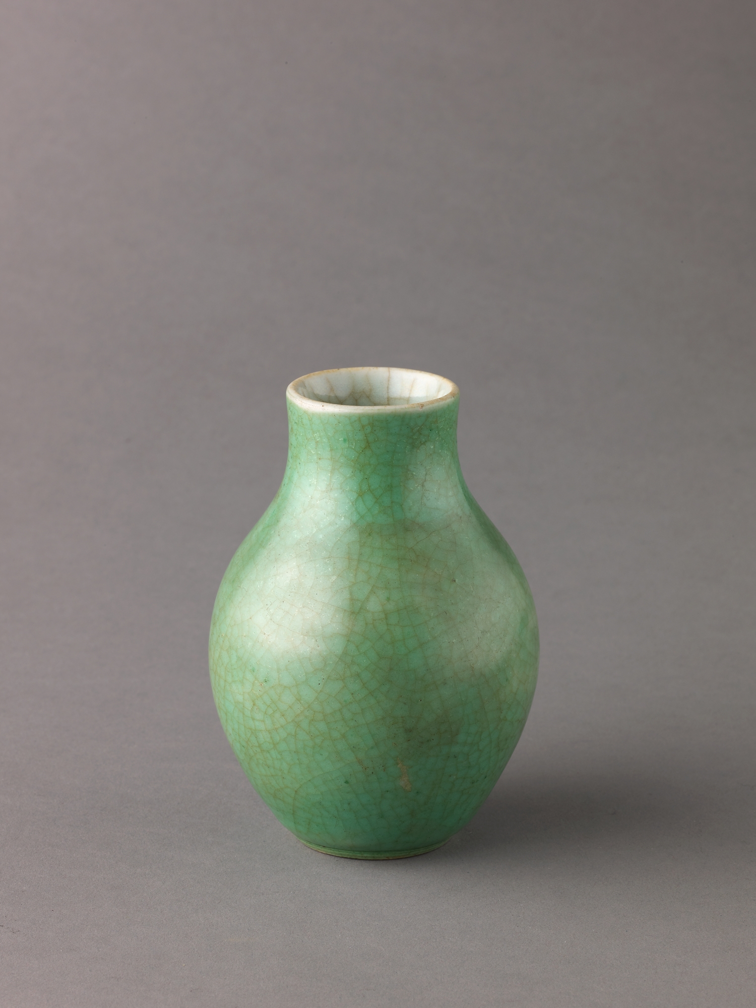 Green quirky unique stoneware ceramic vase