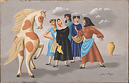 The Piebald Horse, Jean Hugo (French, Paris 1894–1984 Lunel), Gouache on panel